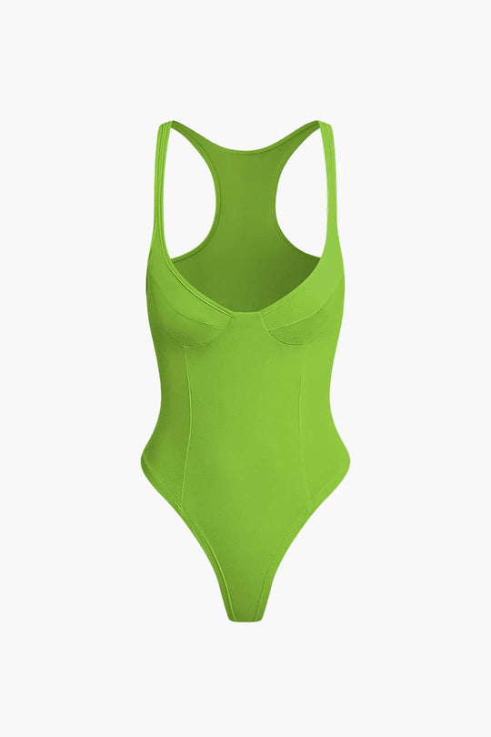 Celia - Dames Bodysuit met Diepe V-Hals