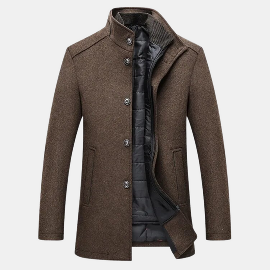 Heren Gequilt Winterjas | Staande Kraag en Gevoerde Binnenkant | Comfortabel en Stijlvol