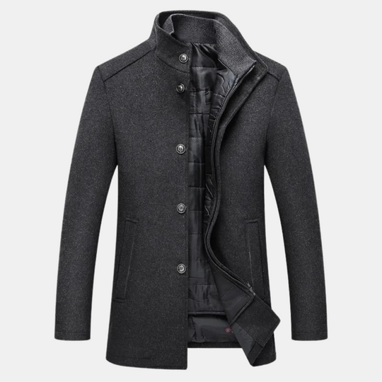 Heren Gequilt Winterjas | Staande Kraag en Gevoerde Binnenkant | Comfortabel en Stijlvol
