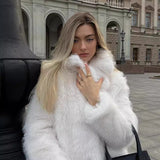 Dames Faux Bont Korte Jas | Zachte Emmeline Modejas | Oversized Winterjas met Comfortabele Pasvorm