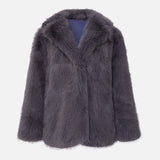 Dames Faux Bont Korte Jas | Zachte Emmeline Modejas | Oversized Winterjas met Comfortabele Pasvorm