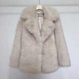 Dames Faux Bont Korte Jas | Zachte Emmeline Modejas | Oversized Winterjas met Comfortabele Pasvorm