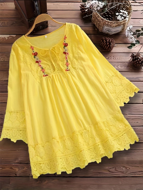 Monique | Elegant Lace Blouse
