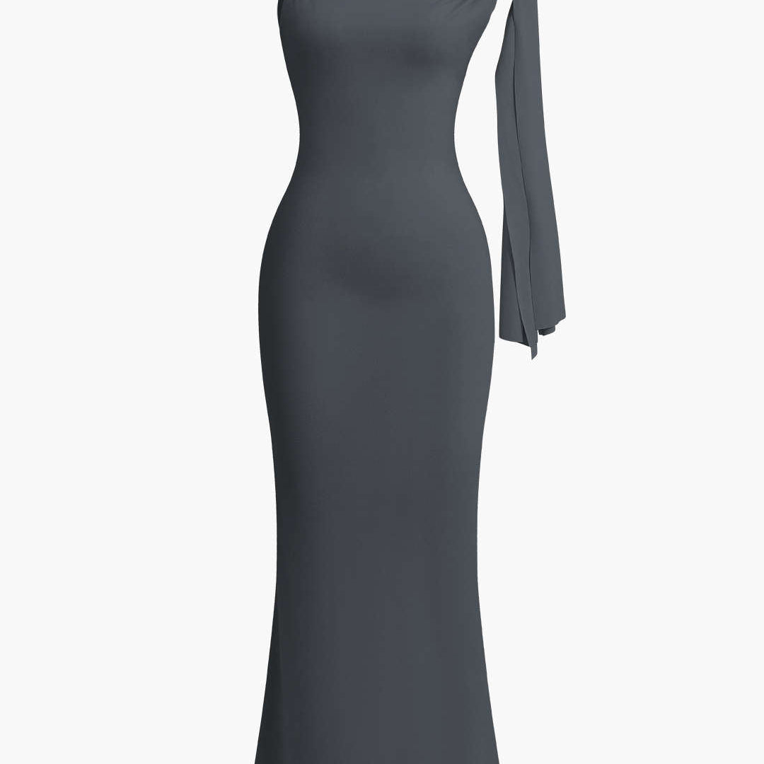 Asymmetrische Twist Knoop Zeemeermin Maxi Jurk