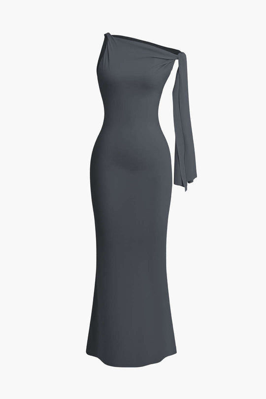 Asymmetrische Twist Knoop Zeemeermin Maxi Jurk