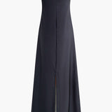 Kleurblok Strapless Split Maxi Jurk