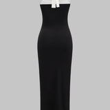 Contrast Halter Maxi-jurk – Stijlvol, Geraffineerd en Perfect voor Zomeravonden