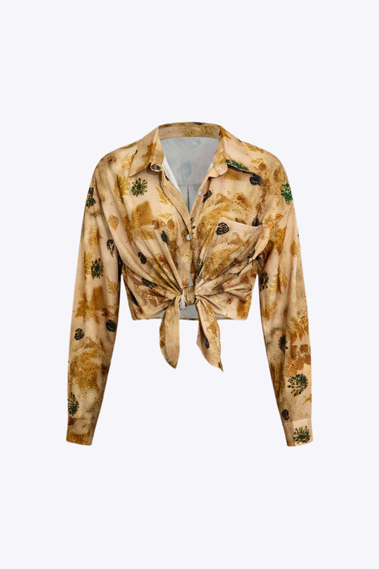 Sally - Unieke Tie Dye Stijl Dames Langemouw Shirt