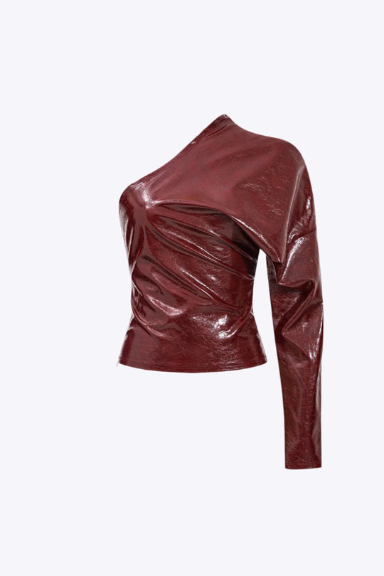 Lottie - Stijlvol Asymmetrisch Gesneden Dames Langemouwen Shirt