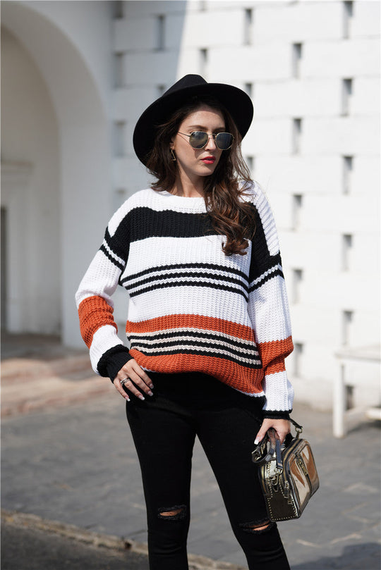 Gestreepte Bootneck Trui | Tijdloos & Comfortabel