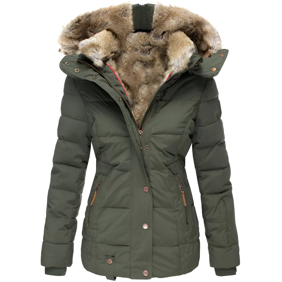 Dames Puffer Jacket | Met Capuchon en Slanke Pasvorm | Warme Winterjas