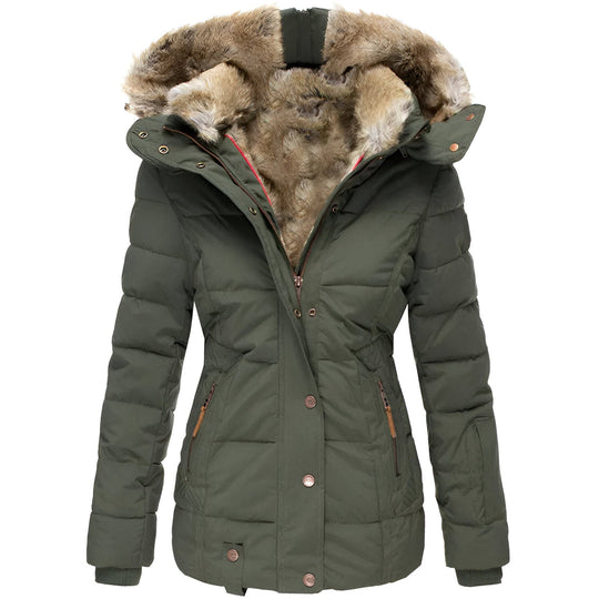 Dames Puffer Jacket | Met Capuchon en Slanke Pasvorm | Warme Winterjas