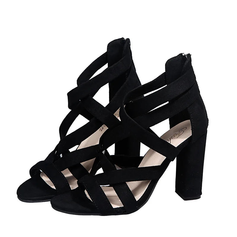 Dames gladiator sandalen met hoge hak