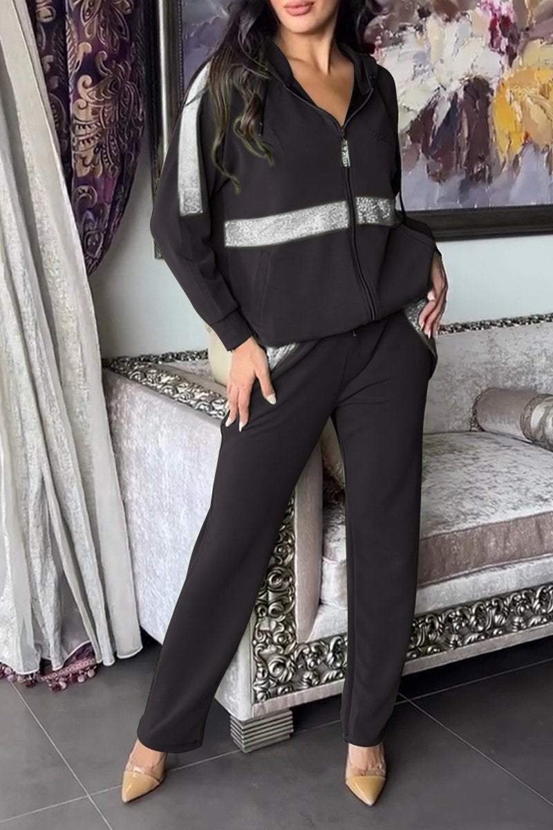 Dames twee-delige set met glitterdetails