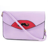 Lavendel Snor Hanger Faux Leren Clutch