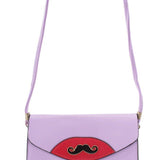 Lavendel Snor Hanger Faux Leren Clutch