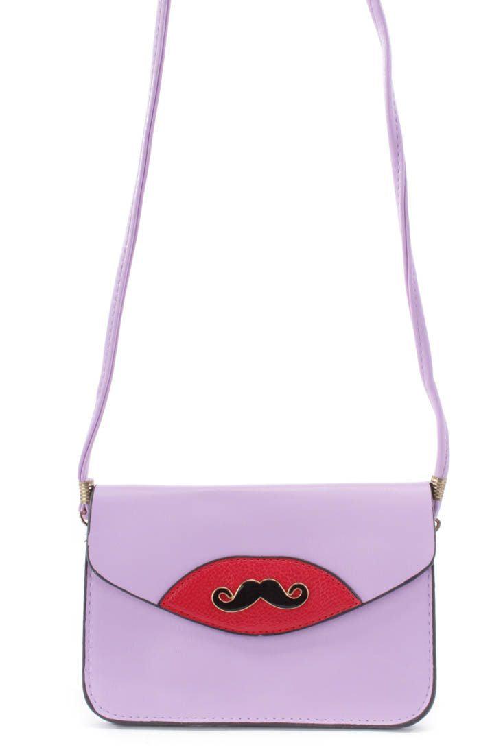 Lavendel Snor Hanger Faux Leren Clutch