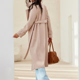 Dames Herfst/Winter Jas | Met Klassieke Kraag en Langemouwen | Getailleerde Mantel met Voering