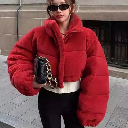 Ruby Rhinestone Puffer | Durf Op Te Vallen