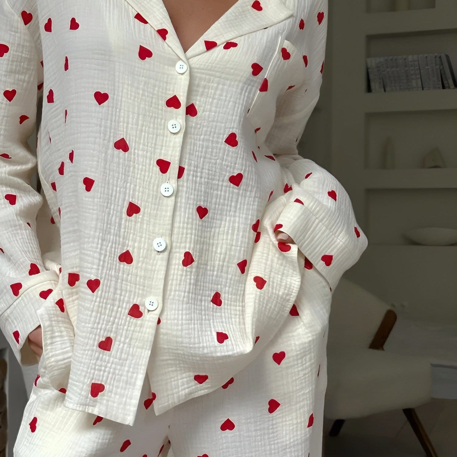 Elara - Het Esthetische Hart-Pyjama-Set