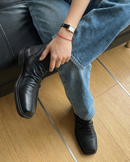 Heren | Enkellaars | Vierkante Neus | Strak Silhouet | Tijdloos Ontwerp