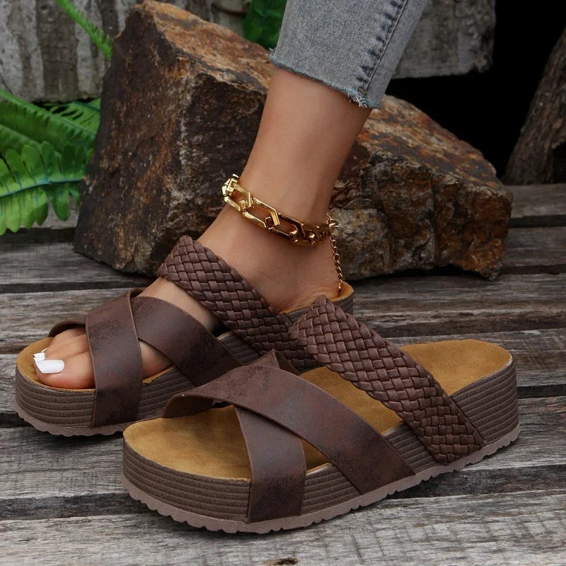 Bethany - Comfortabele Zacht-Gevlochten Dames Sandalen