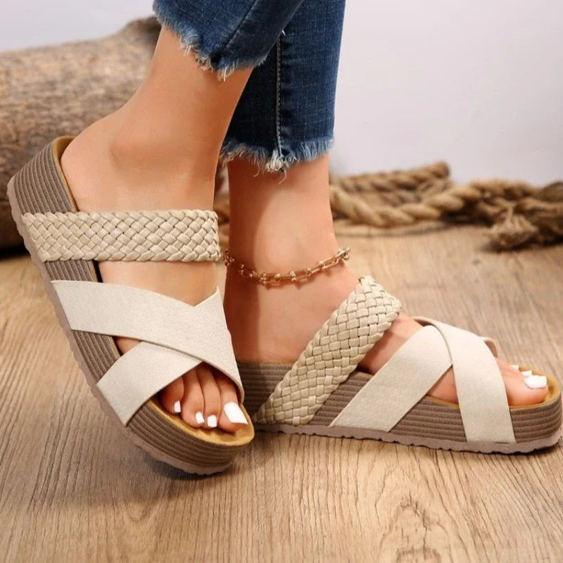 Bethany - Comfortabele Zacht-Gevlochten Dames Sandalen