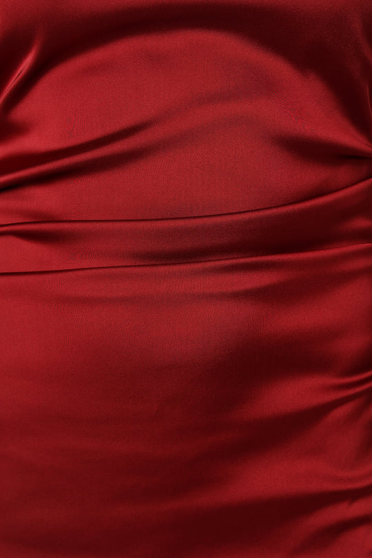 Lee Strapless Midi Dress - Wijn