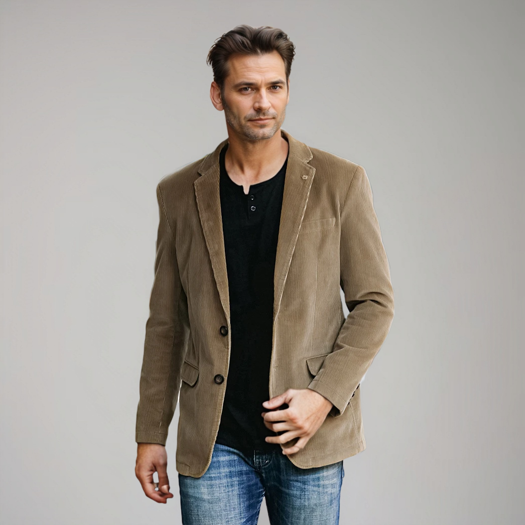 Austin | Cord-Blazer voor Heren – Klassieke Elegantie in Bruin