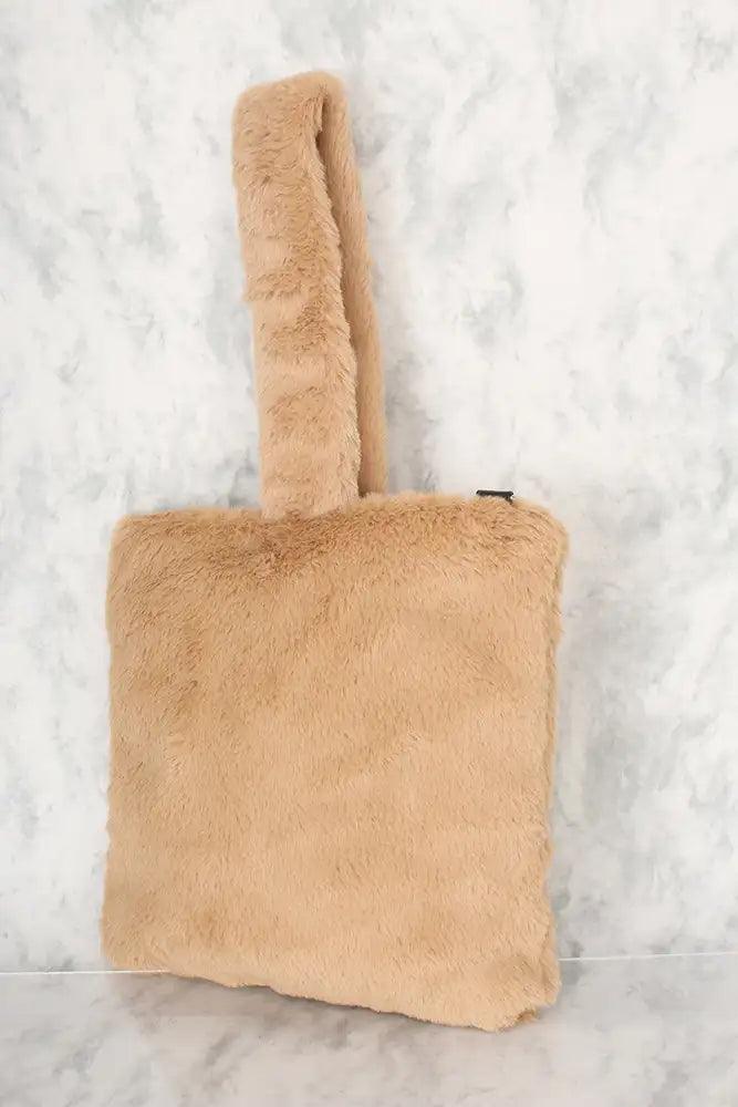 Sexy Beige Nep Bont Mini Tote Bag