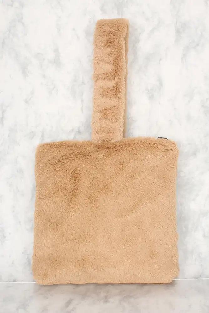 Sexy Beige Nep Bont Mini Tote Bag