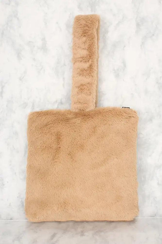 Sexy Beige Nep Bont Mini Tote Bag