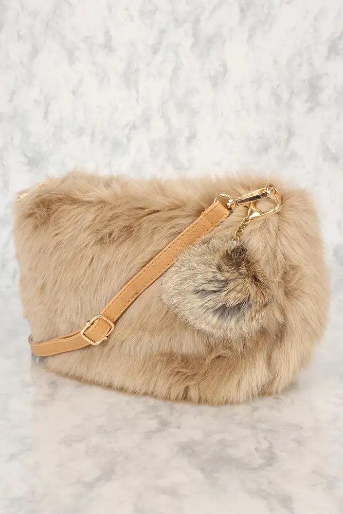 Sexy Beige Nepen Schoudertas/ Handtas