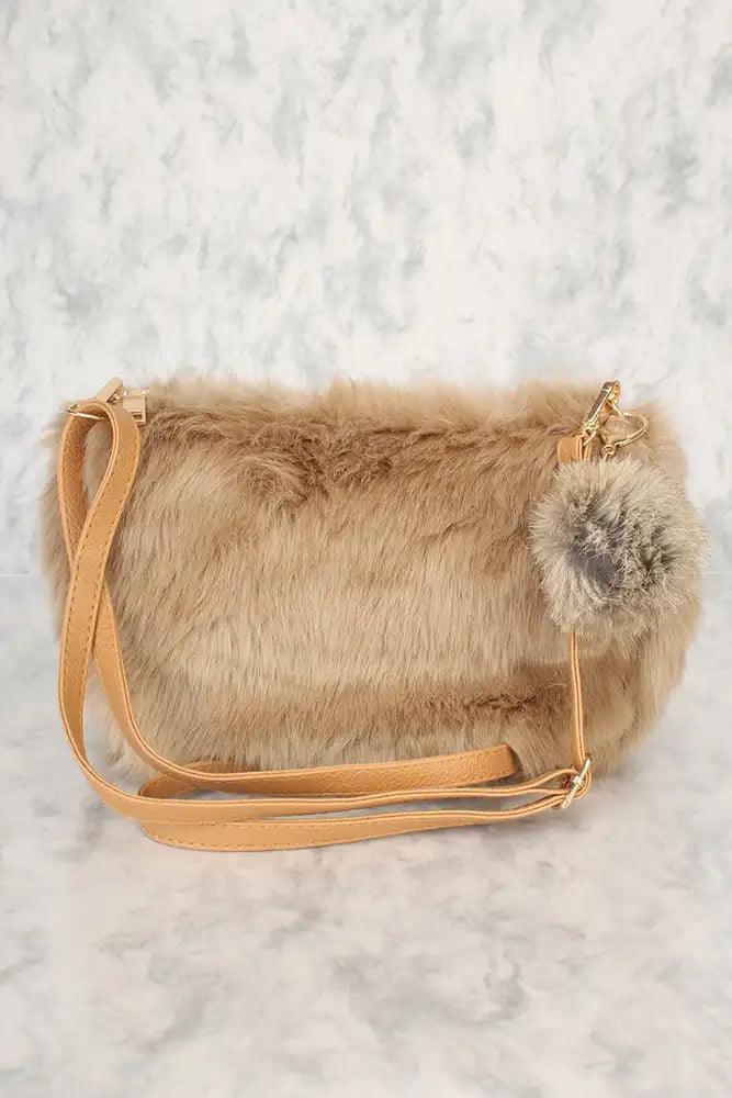 Sexy Beige Nepen Schoudertas/ Handtas