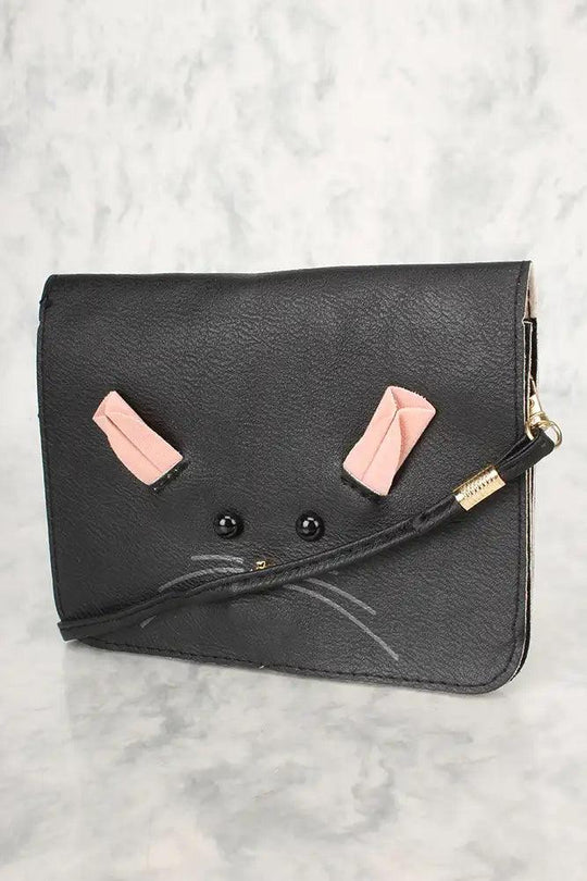 Sexy Zwarte Muis Kleine Crossbody Handtas