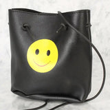 Zwarte Kleine Schoudertas met Smiley Print – Speels & Urban