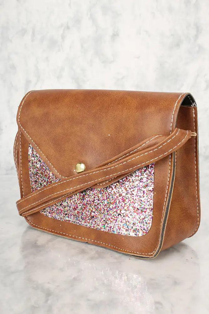 Sexy Kameel Pailletten Kleine Schouderhandtas
