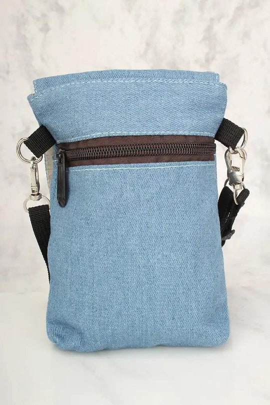 Sexy Denim Regenboog Patch Mini Schoudertas
