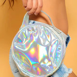 Sexy Zilveren Holografische Regenboog Mini Handtas