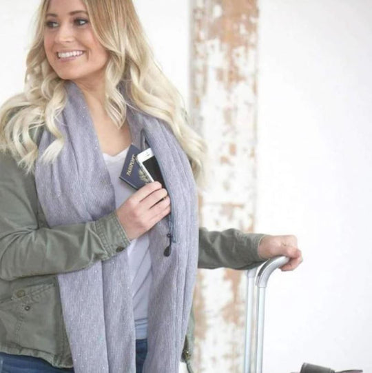 Infinity Sjaal met Discrete Ritszak voor Volwassenen | Ideaal voor Reizen en Dagelijks Gebruik