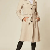 Dames Lichte Militaire Duster Trenchcoat | Met Riemsluiting en Epauletten | Voorjaar en Zomer Mantel