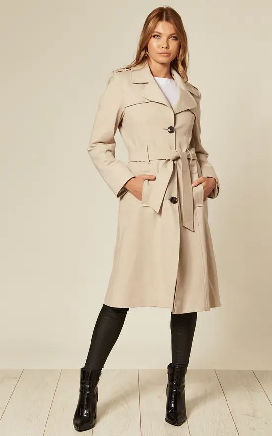 Dames Lichte Militaire Duster Trenchcoat | Met Riemsluiting en Epauletten | Voorjaar en Zomer Mantel