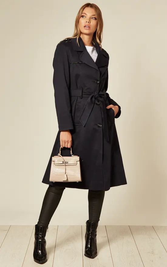Dames Lichte Militaire Duster Trenchcoat | Met Riemsluiting en Epauletten | Voorjaar en Zomer Mantel