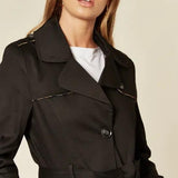 Dames Lichte Militaire Duster Trenchcoat | Met Riemsluiting en Epauletten | Voorjaar en Zomer Mantel