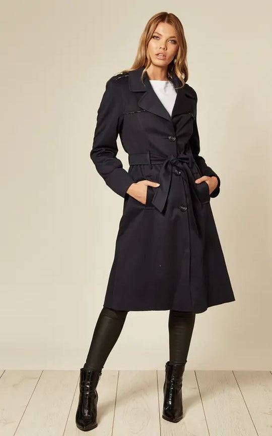 Dames Lichte Militaire Duster Trenchcoat | Met Riemsluiting en Epauletten | Voorjaar en Zomer Mantel