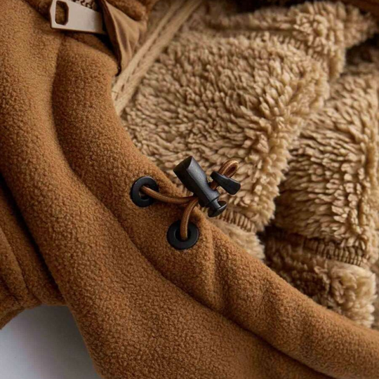 Heren Fleece Winterjas | Met Capuchon & Ritssluitingen | Lichtgewicht en Warm