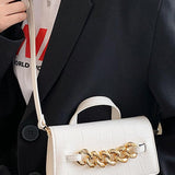 Witte Gouden Ketting Accent Schoudertas
