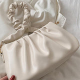 Witte Rimpel Crossbody Tas