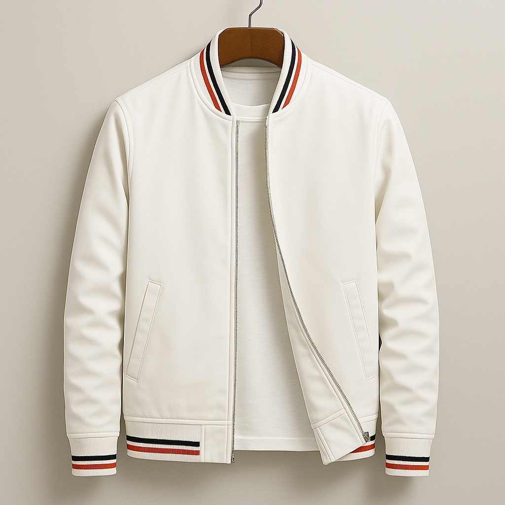 Heren Zip-Up Lichtgewicht Bomberjack | Geribbelde Afwerking | Casual & Stijlvol