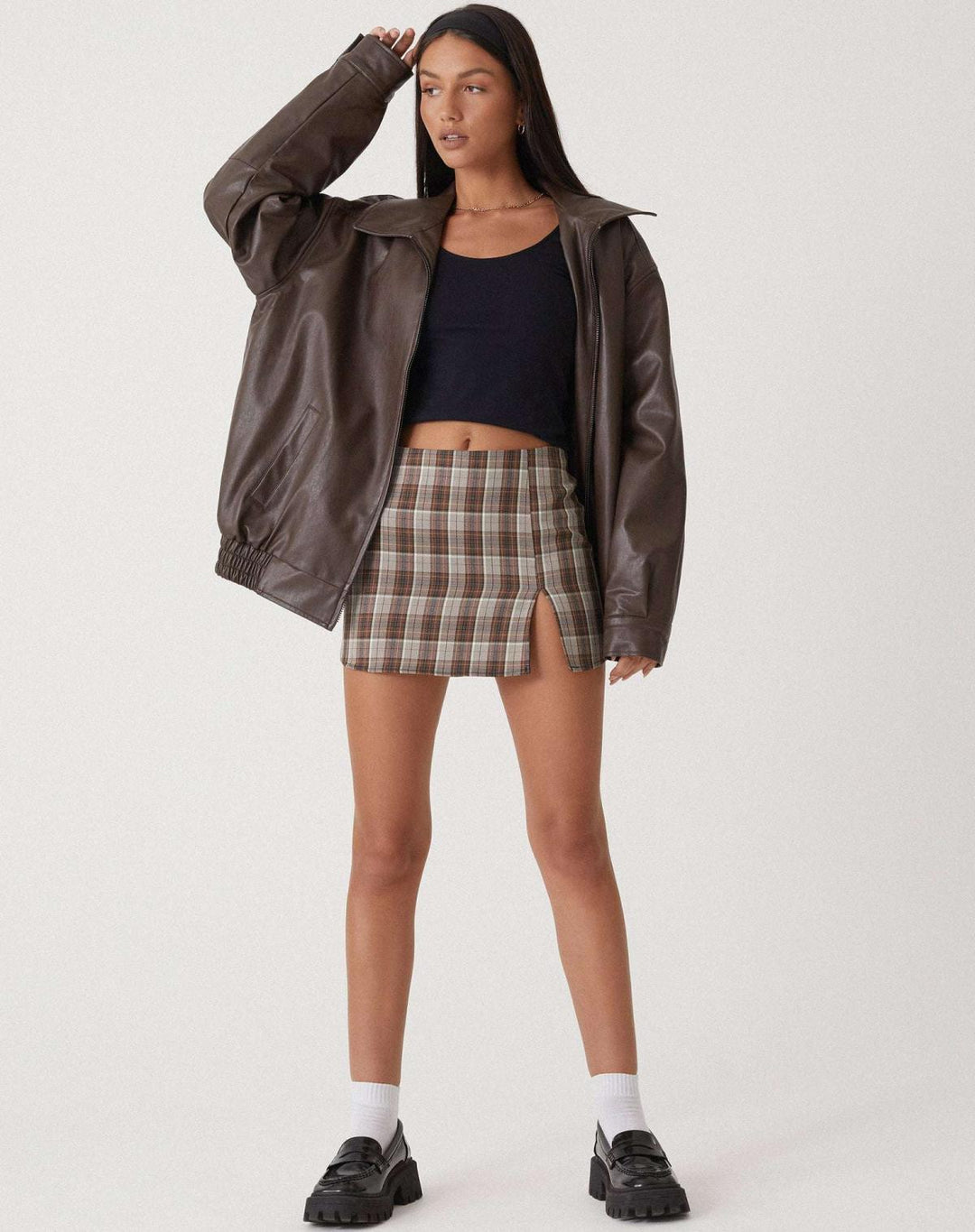 Dames Leren Jas | Oversized Pasvorm | Lichtgewicht Laag